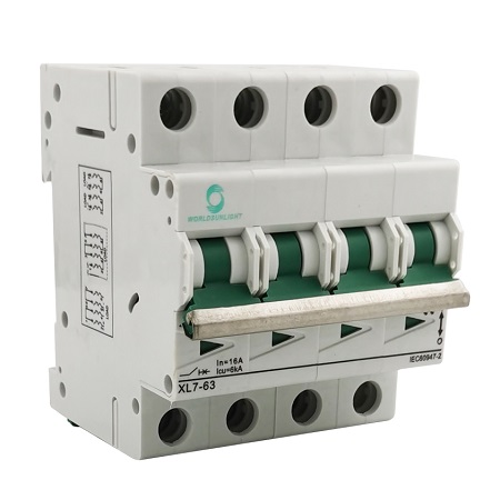 Thiết bị điện Sunlight XL7-63 Áp tô mát 4P DC 63A 1000VDC